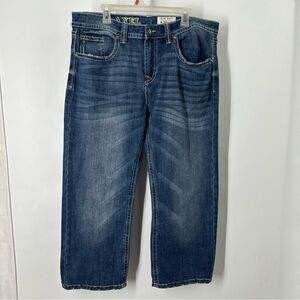 TK AXEL Size 38 Thick Stitch Flap Pocket Slim Boot Jeans